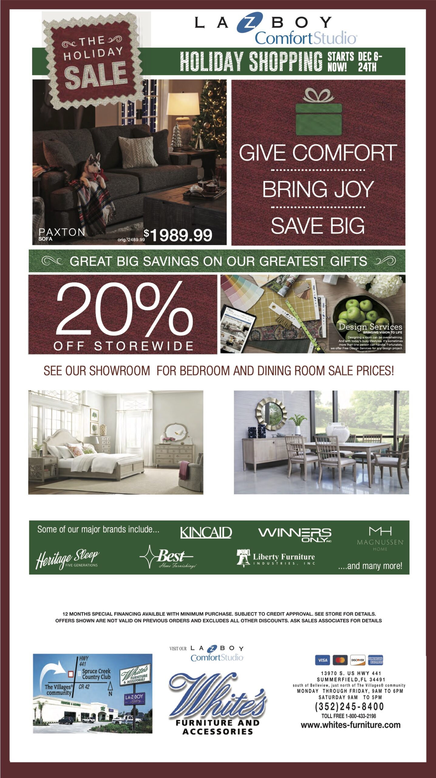 White's Furniture and Accessories Specials
