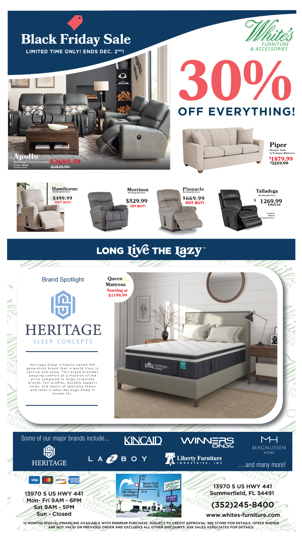 White's Furniture and Accessories - This Week's Special