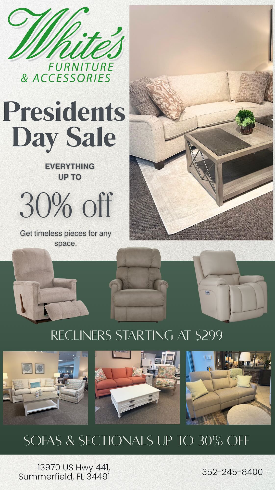 White's Furniture and Accessories - This Week's Special